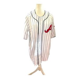 Atlanta Braves Men’s Jersey Medium | Dynasty Series MLB Pinstripe